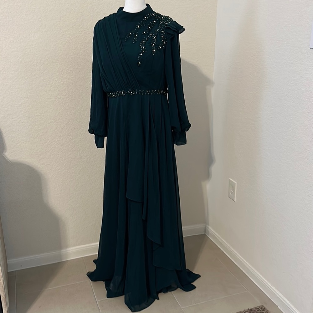 Emerald green dress